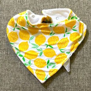 Little sleepies lemon bandana bib